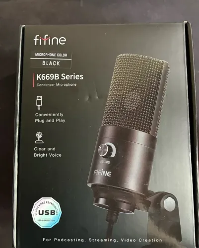 microfone fifine k669b condensador preto