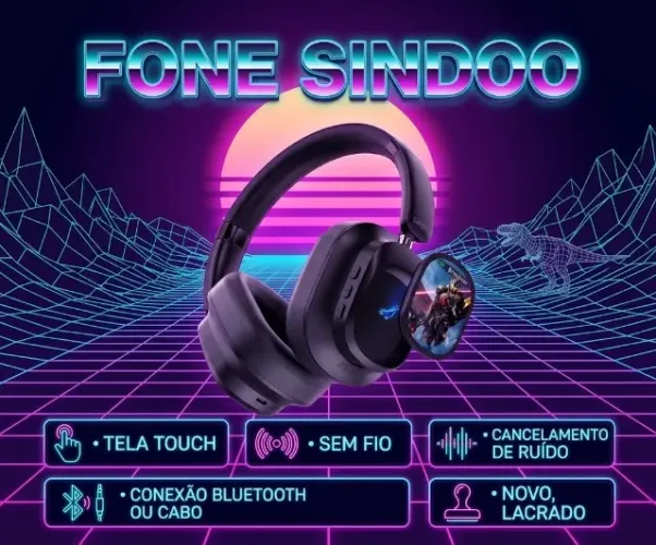 Fone de ouvido Bluetooth Siindoo JH-ANC930 Plus com cancelamento de ruído novo lacrado