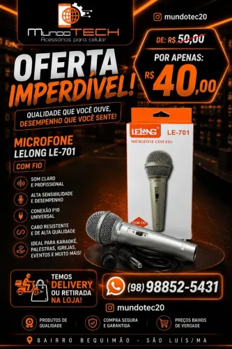 microfone com Fio