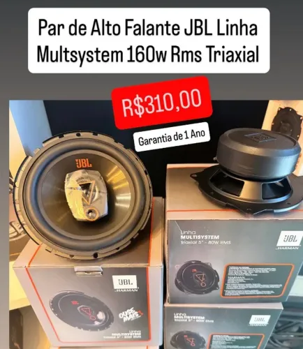 Alto Falante Jbl Multisystem 6 e 5 Polegadas 160w Rms Fone Porta Carro Triaxial
