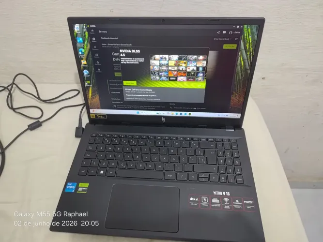 Notebook Gamer Acer Nitro v15 i5 13420H RTX 3050 6gb 16GB DDR5 SSD 512gb 