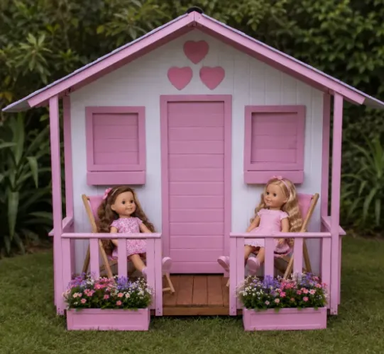 Casinha de Boneca de Madeira