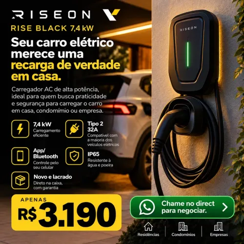 Carregador para Carro Elétrico RISEON 7,4 kW ? Novo e Lacrado por R$ 3.190