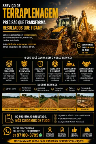 Serviço de terraplenagem