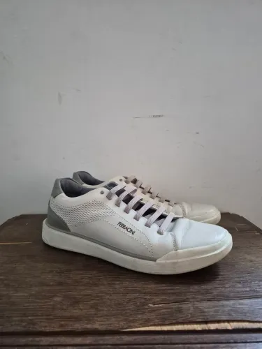 Sapatenis masculino Ferracini Branco e Azul