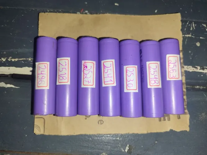7 Células para ebike 18650 (2500mah) testadas de alta descarga