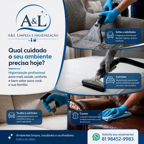 Limpeza e Higienização de Estofados