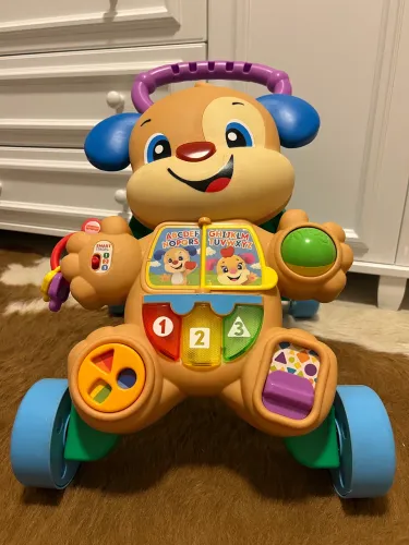 Andador para Bebê de Empurrar Musical Fisher-Price Aprender e Brincar Cachorrinho