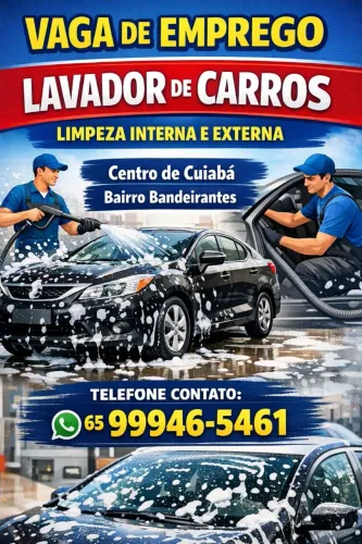 Vaga emprego lavador de veículos 
