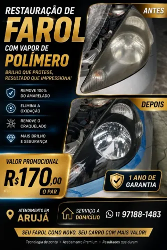 Polimento de farol 
