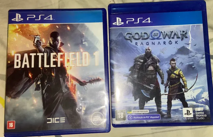 Jogo de PS4 - GOW Ragnarok e Battlefield 1