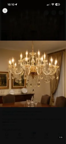 Lustre candelabro de 18 braços