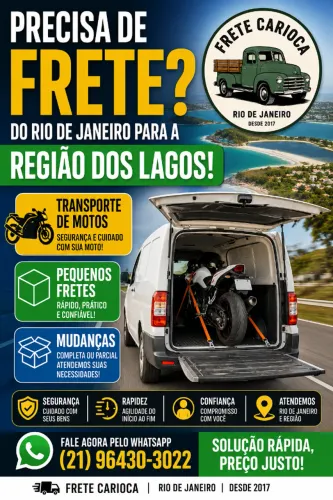 Transporte de Motos RJ | Região dos Lagos e Costa Verde