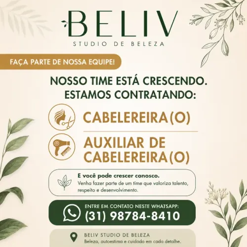 Vagas de Cabelereira(o) e Auxiliar