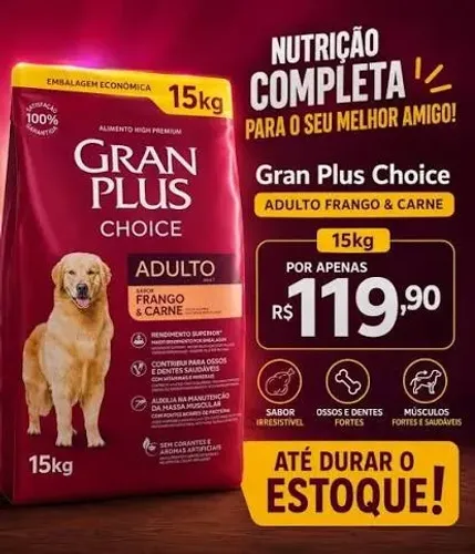 racão para cachorro GRANPLUS 15kg