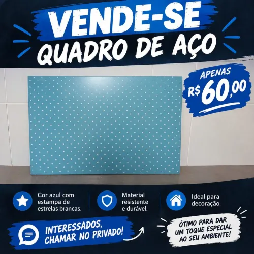Painel para fotos  em aço.