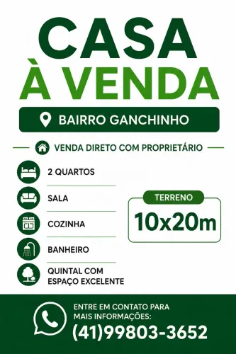 Casa à venda na região do Ganchinho/Osternack