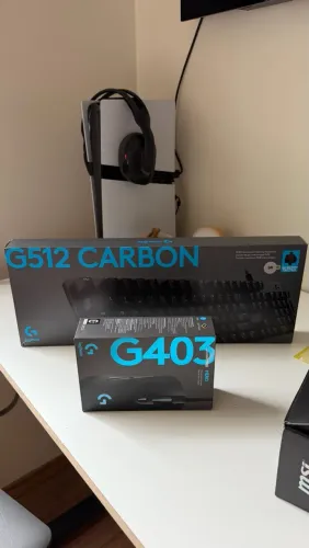 Kit Gamer Logitech G512 Carbon (GX Brown ABNT2) + MOUSE G403 HERO - Na Caixa c/ Garantia?