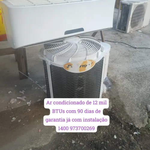 Ar condicionado 12 mil BTUs com garantia de 90 dias já com instalação por 1200 reais