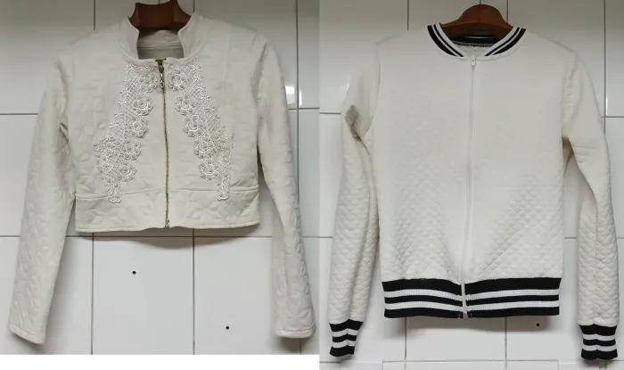 Casaquinho de Renda Curto + Blusa Metalesse