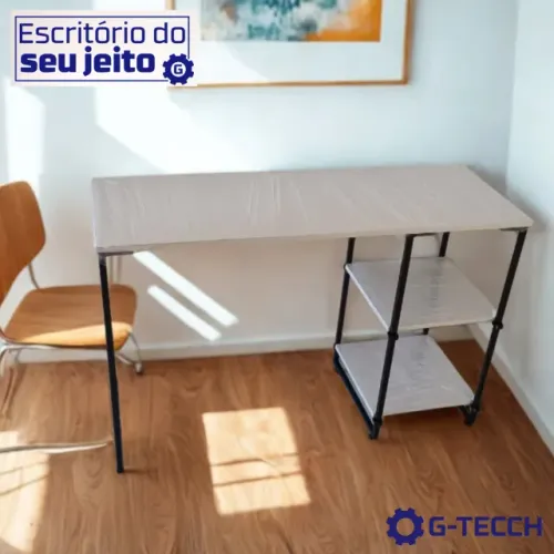 Mesa para Computador 1,1m NOVA Multiuso Estilo Industrial de Escritório Notebook de Estud