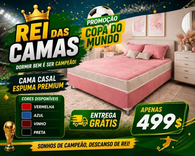 Cama casal espuma alta