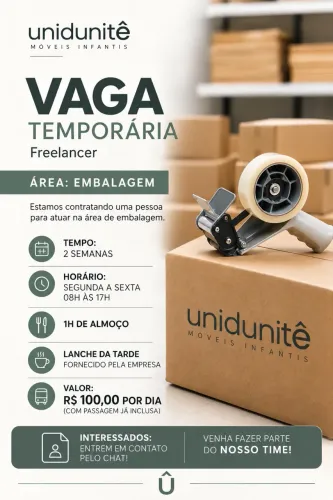VAGA PARA ÁREA DE EMBALAGEM