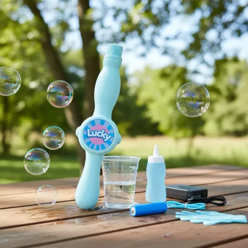 Brinquedo Varinha Máquina Bolha De Sabão Com Fumaça E Luvas