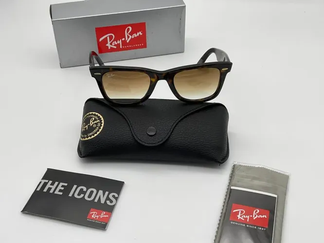 Ray ban wayfarer tartaruga marrom oculos de sol unissex