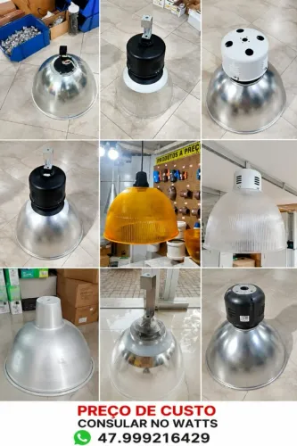 Vendo varios modelos de Luminarias Industriais com preço de custo,consulte no watts