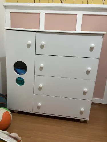 Cômoda Infantil Branca Premium