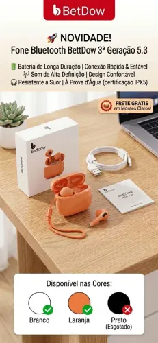 Fone de ouvido bluetooth 