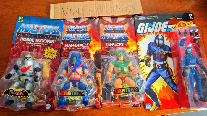 Bonecos he man e gi joe valor unitario!