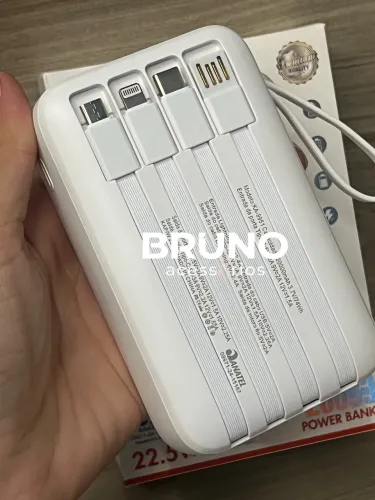 Bateria portátil power bank 20.000 mah compatível com Android e iOS