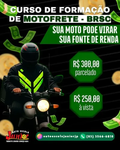 CURSO DE MOTOFRETE - SUA MOTO PODE VIRAR SUA FONTE DE RENDA!