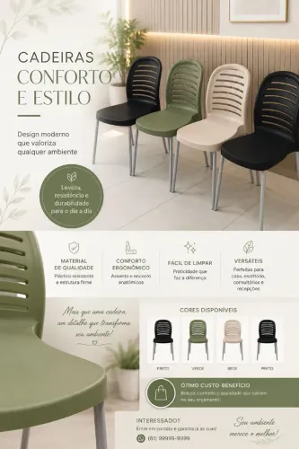 "Transforme seu ambiente: Kits de Cadeiras que unem conforto e elegância."