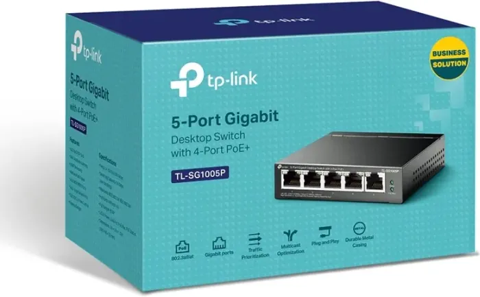Switch POE 5 Portas Tp-link TL-SG105PE / 4 Poe+ / 100/1000 | Novo | Garantia | Nexo Store