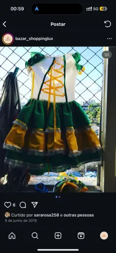 Roupa de festa junina 50,00