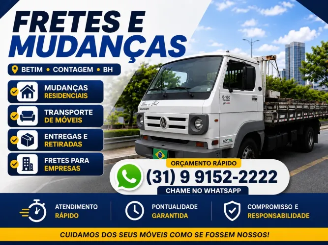 ?FRETES E MUDANÇAS EM BETIM, CONTAGEM E BH | CAMINHÃO PARA MUDANÇAS