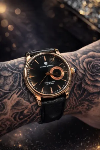 Pagani Design PD 1654 Automático Masculino Preto Gold