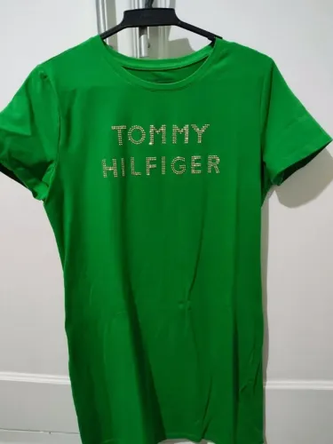 Vestido T-Shirt Tommy Hilfiger Verde Tamanho M