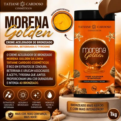 Creme Acelerador de Bronzeado Morena Golden 1kg - TATIANE CARDOSO COSMÉTICOS