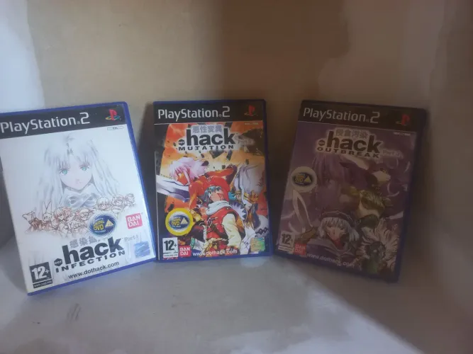 Lote .hack Infection Mutation Outbreak PS2 PAL Original - 3 Jogos + 3 DVDs Anime