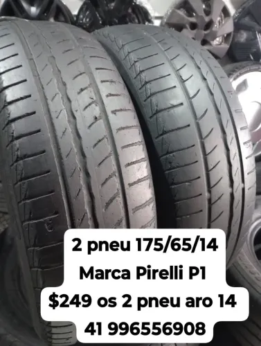 Pneus 175/65/14 marca Pirelli P1 $249 os 2 pneu aro 14 roda muito ainda não é remold 