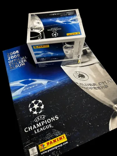 CHAMPIONS LEAGUE 2008/09 - CAIXA LACRADA + ÁLBUM NOVO PANINI