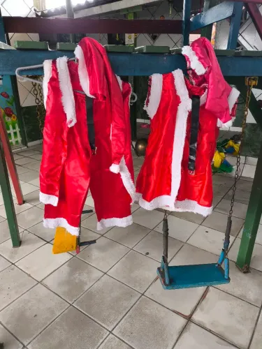 Roupas papai e mamãe Noel infantil 