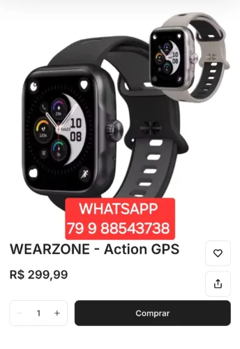 WEARZONE ACTION GPS STRAVA ORIGINAL LACRADO LANÇAMENTO TEMOS OUTROS MODELOS TAMBÉM