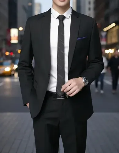 Terno La Ville Preto Masculino Lindo Brilhoso Semi-novo