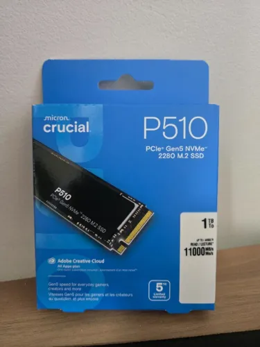 SSD M.2 NVMe 1TB Crucial P510 Gen5 11000mbps