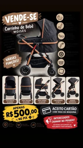 Vendo Carrinho de bebê Moisés 